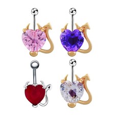  4 Pcs Piercing Ombelico Finto