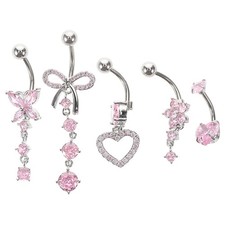  5 Pcs Piercing Finti Ombelico