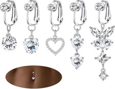 5 Pcs Piercing Ombelico Finto