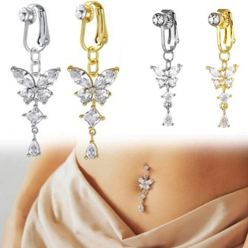 Anello bottone pancia clip - pancia, on