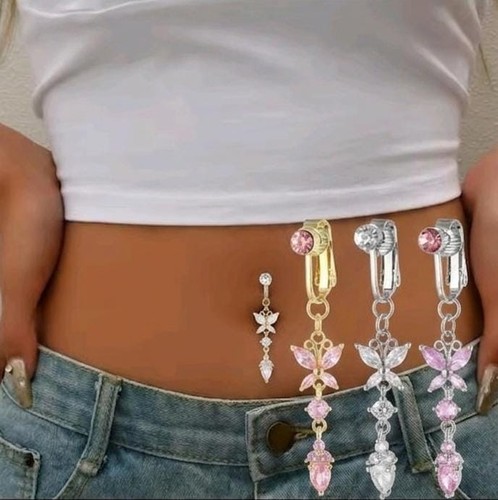 Anello clip finto bottone - clip,