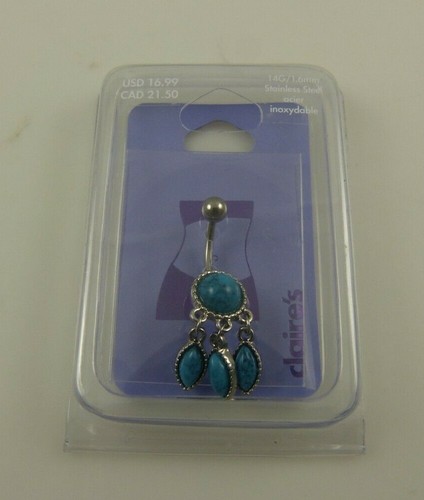 Anello ombelico finto turchese - finto,