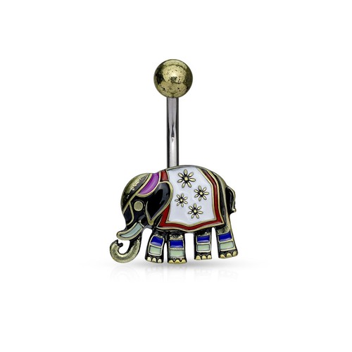 Elefante con anelli bottoni - con,